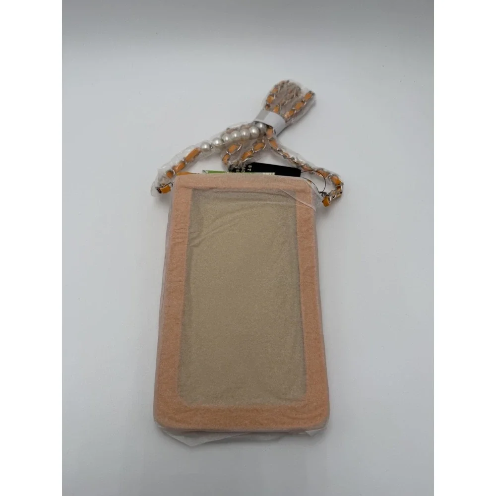 Badgley Mischka Yello Bag Phone Case w Diamond Quilting & Pearls - Vegan Leather